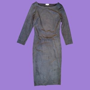Aritzia Wilfred Free Abma Faux Suede Dress Structured Vegan Suede Pencil Dress